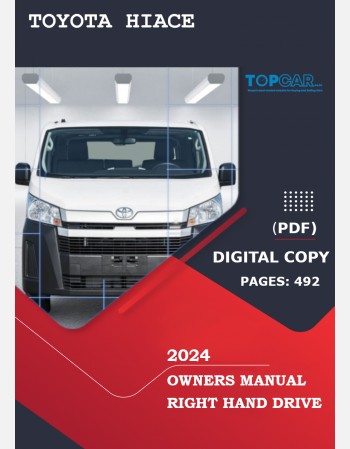 toyota hiace 2024 owners manual in english